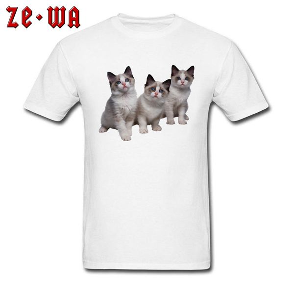 

fashion leisure white animal print persian cat group image sweatshirt short sleeve pure hooded sweatshirt hoodie men t shirt