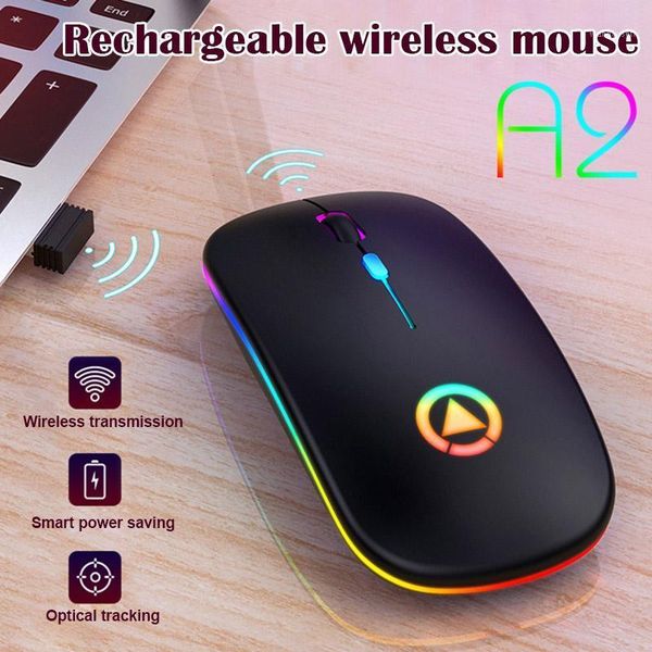 

new ergonomic wireless mouse rechargeable silent portable cute mini works for pc1