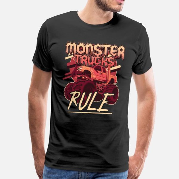 

monster trucks rule red designers graphic t shirt customized popular sports tracksuit hoodie sweatshirt