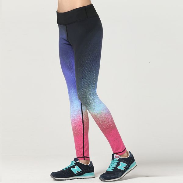 

spring and summer 2020 women's leggings running fitness tights gradient yoga quick drying sports pants, Black