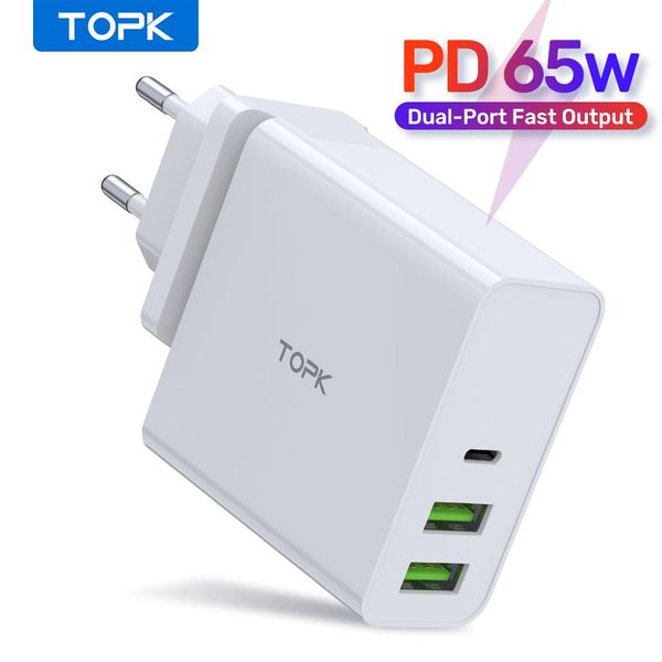 

65w pd usb fast charger usb type c charger quick charge 3.0 for macbook pro laptablet charger for mobile phones fy7475