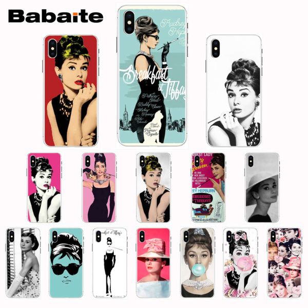 

babaite audrey hepburn new mobile phone cover vip x xs x xr xsmax 6 6s 7 plus 8 8plus xs 5 5s 5c se11 11pro 11promax