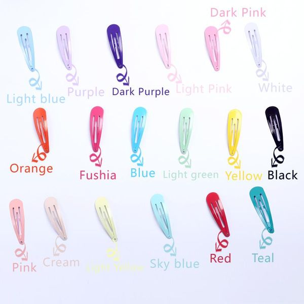 

40 шт. аксессуары для волос девочки девушки для волос bb drop clip женские металлические зажимы для волос pin color modeling styling tool ba, Black;red