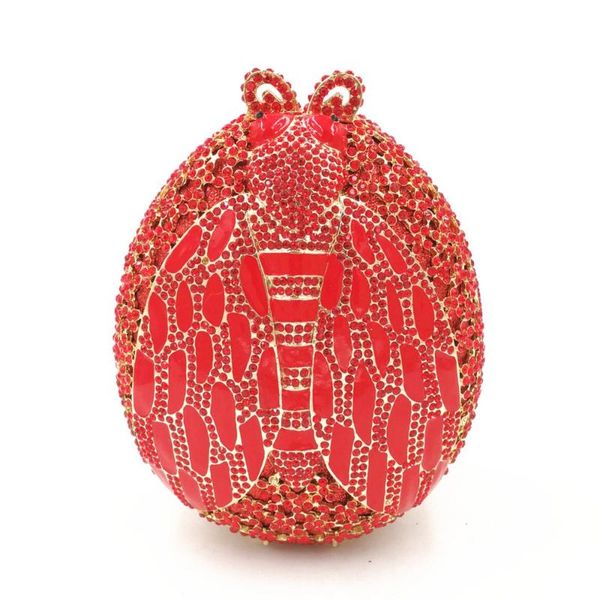 

luxrious fashion women pink/green/red evening bag chain shoulder rhinestones party wedding handbags crystal christmas gift purse