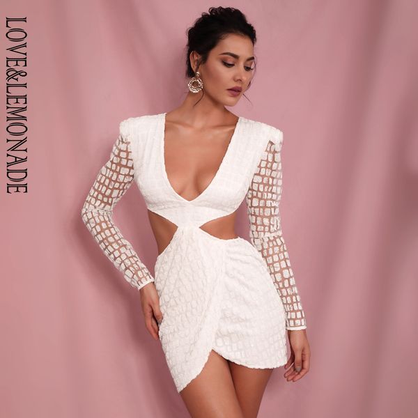 

love&lemonade white deep v-neck open back cross glitter glued material slim fit party dress lm82065 y200805, Black;pink
