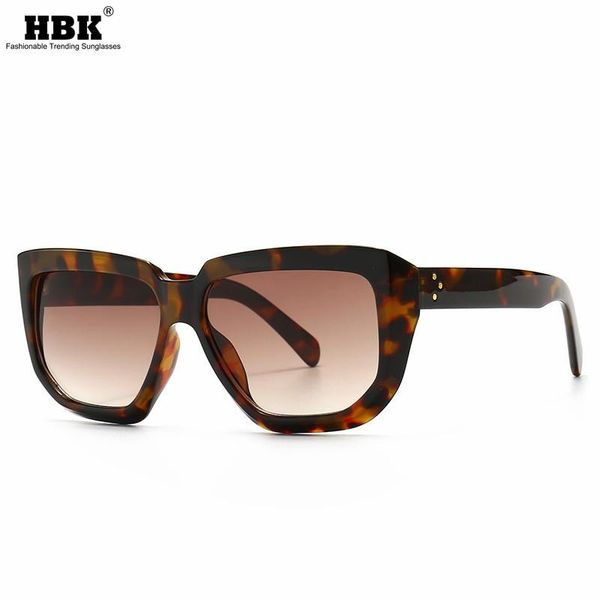 

hbk fashion square sunglasses women men design vintage classic rivet shades female male eyewear outside uv400, White;black