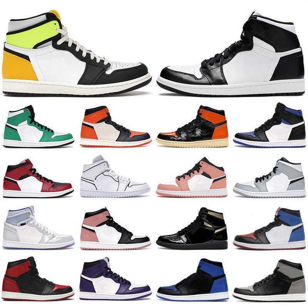 

2021 men basketball shoes 1s high og 1 volt gold chicago obsidian tie dye dark mocha shattered backboard mens women trainers sneakers