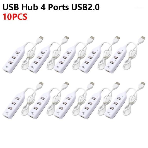 

[10 pcs] usb 2.0 hub 4 ports multi usb splitter pc computer accessories hub expander hi-speed power adapter1