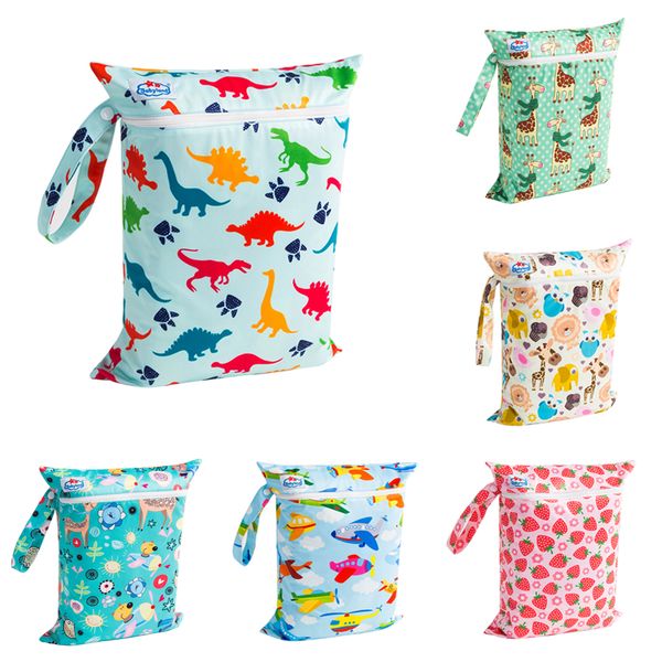 

11/11 promotion babyland wetbag zipper wet bags diaper bags 33pcs designs/models waterproof multi-function bags 201021