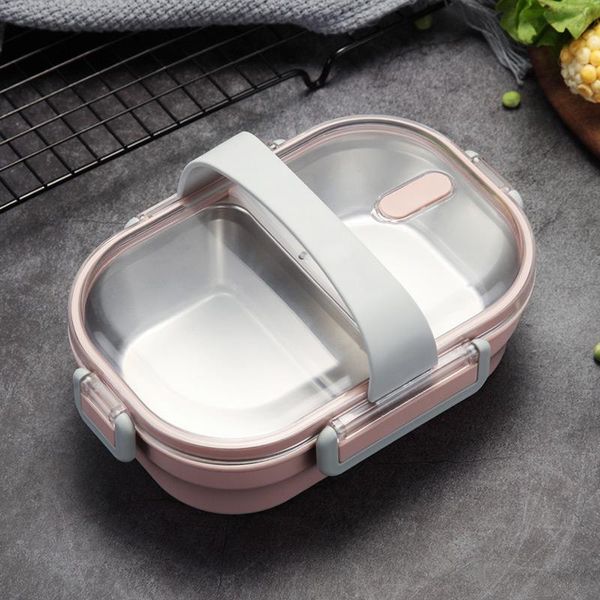 

японская школа портативный lunch box для детей 304 из нержавеющей стали bento box кухня посуда герметичные контейнер еды food box jllzrn