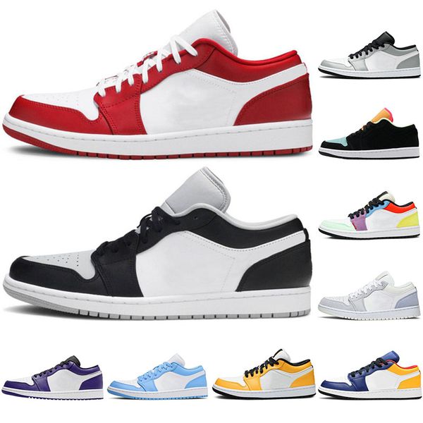 

2021 lightweight 1 1s low basketball shoes men women gym red black toe laser blue court purple mens trainers sport sneakers 36-45