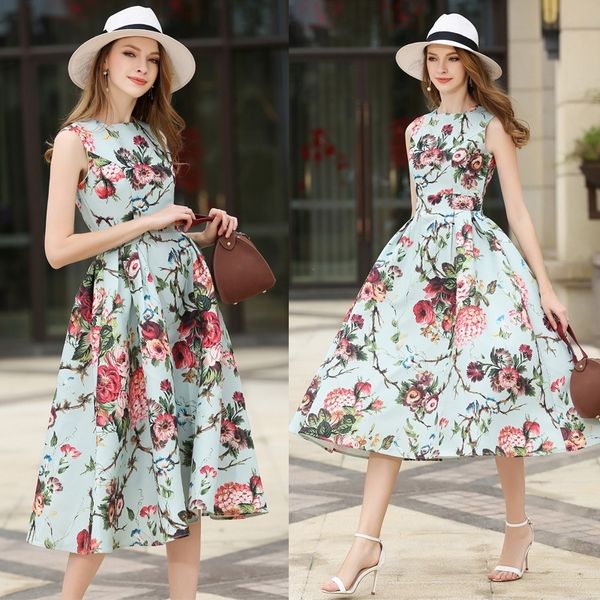 

alhnj summer new women's personalized dress printed summer slim women's personalized vest new printed dress dressvest dress slim 0, Black;gray