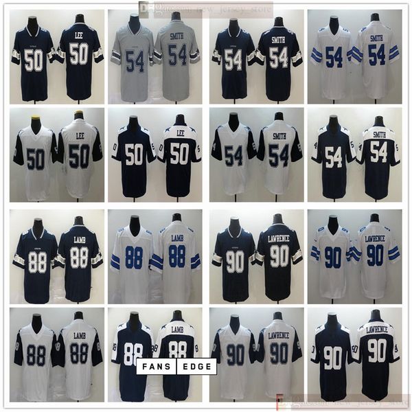 

men women youth 88 ceedee lamb jerseys kids 54 jaylon smith 50 sean lee 90 demarcus lawrence jersey sewn blue white, Black;red
