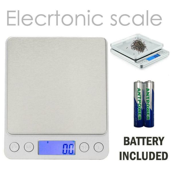 

digital scale 3000g x 0.1g jewelry gold silver coin food weighing scale +battery