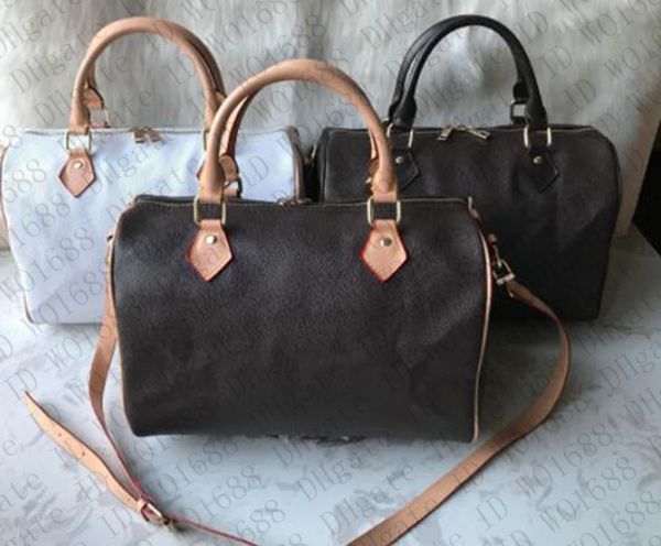 

elling classic women pu leather real oxidizing luxury handbag pillow shoulder bag tote purse speedy bag