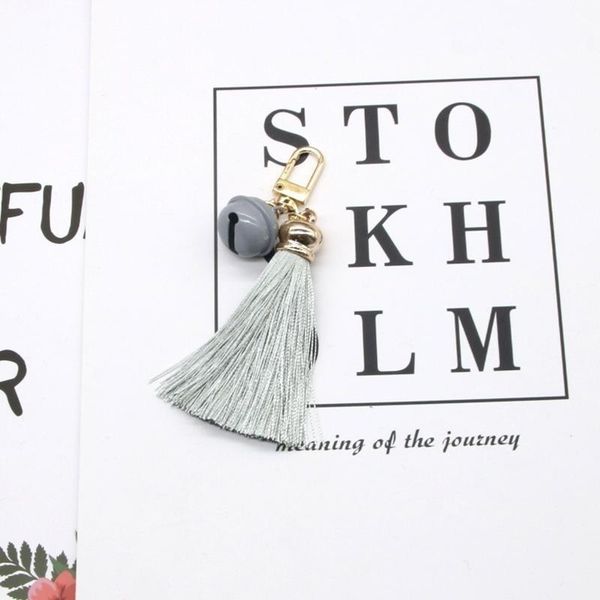 

2pcs new style mini bell key chain tassel diy garments bag decor supplies jewelry key ring phone case car pendants arts h bbycxz