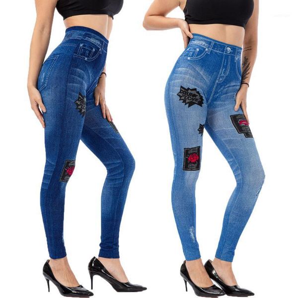 

women's leggings european style women printing pencil pants skinny jeans trousers female low waist casual denim plus size 3xl1, Black