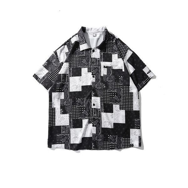 

cotton 2021 new fashion short sleeve shirt pocket # d23 7y6n, White;black