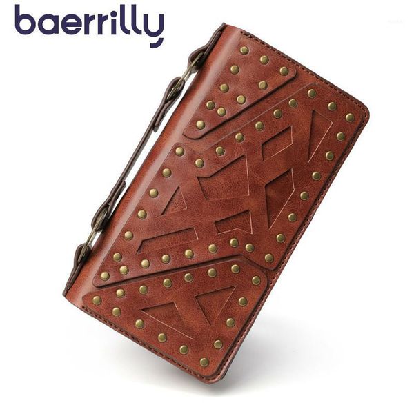 

wallets 2021 rivet women with phone case high-capacity wallet long clutch bags purses and handbags1, Red;black