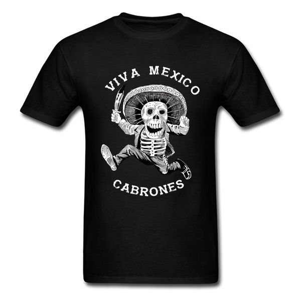 

viva mexico cabrones skull black tshirt o neck summer autumn funny plain fabric clothing sport hooded sweatshirt hoodie men t shirt