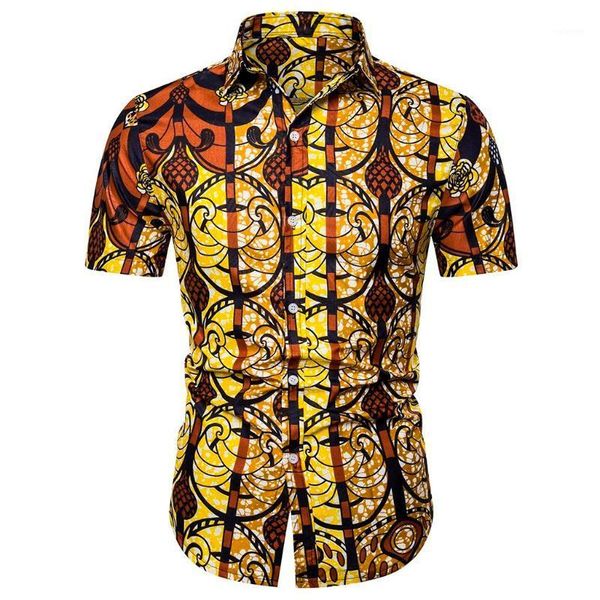 

new summer men's slim casual cotton printing flower short-sleeve shirts male fabric blouse thin casual pattern hawaii 6.191, White;black