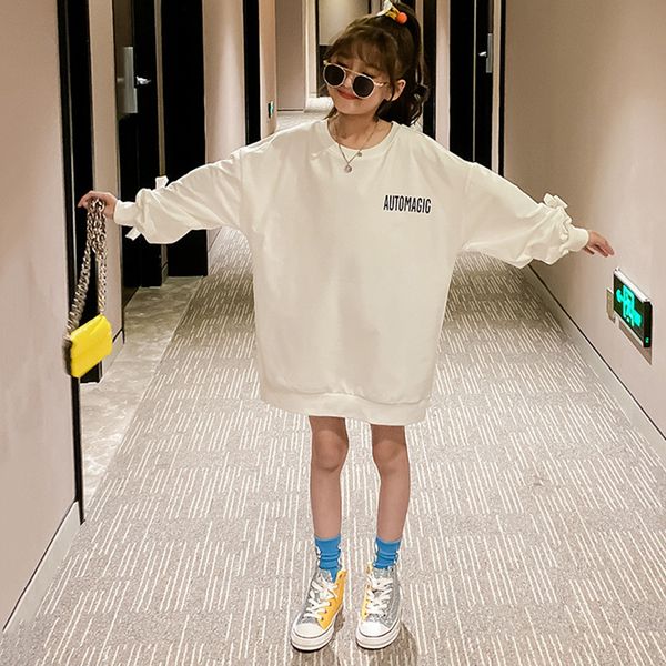 

girls autumn clothes kids sweatshirt children letter printing sweatshirt for girls baby long style sweatshirt brief, #8328 lj200812, Black