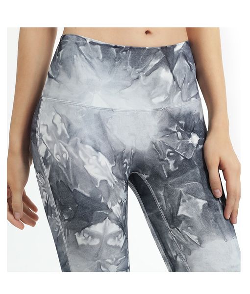 

legging women sports pants tie-dye print contrast colors running yoga joggers trendy womens dance fitness pants ins sale, Black
