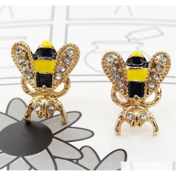 

s1412 fashion jewelry glaze drop oil bee sqczvh dh_seller2010, Golden;silver