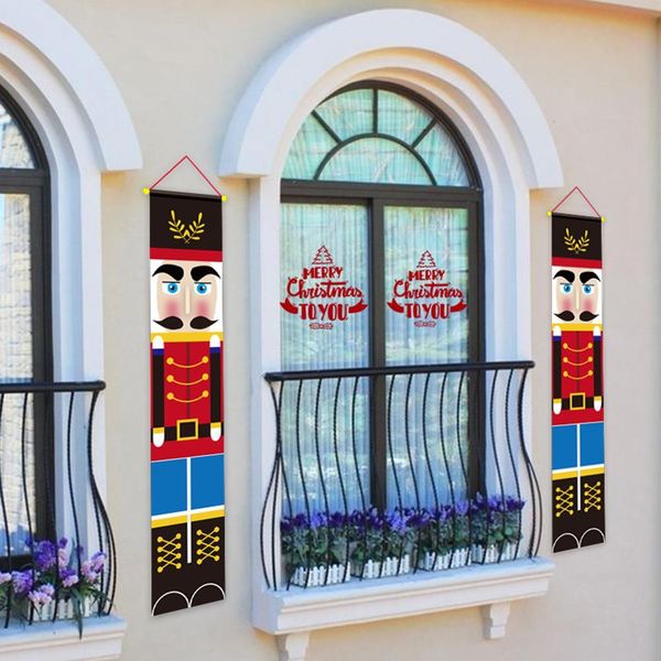

1 пара новогоднее украшение walnut soldier двери занавес висячие ткани двери вход передней двери орнамент рождественские товары для вечерино
