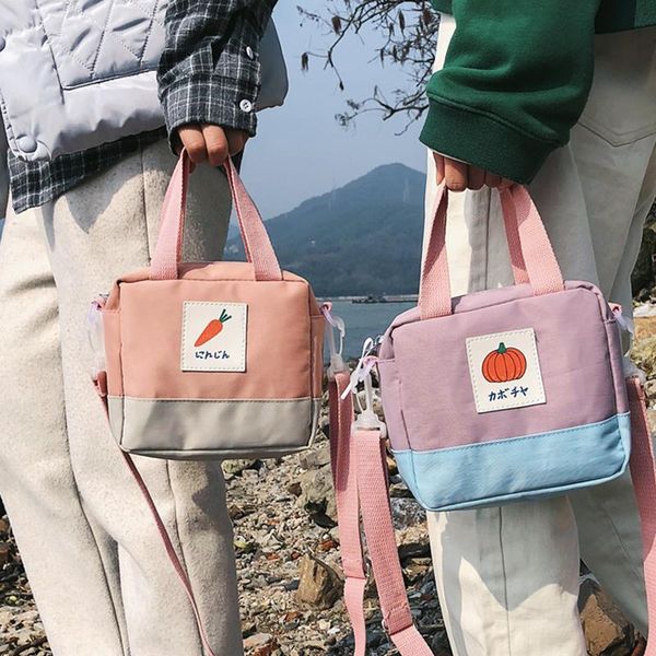 

japanese cute girl waterproof small shoulder bag korean sweet strawberry casual mobile phone crossbody bags pink yellow black