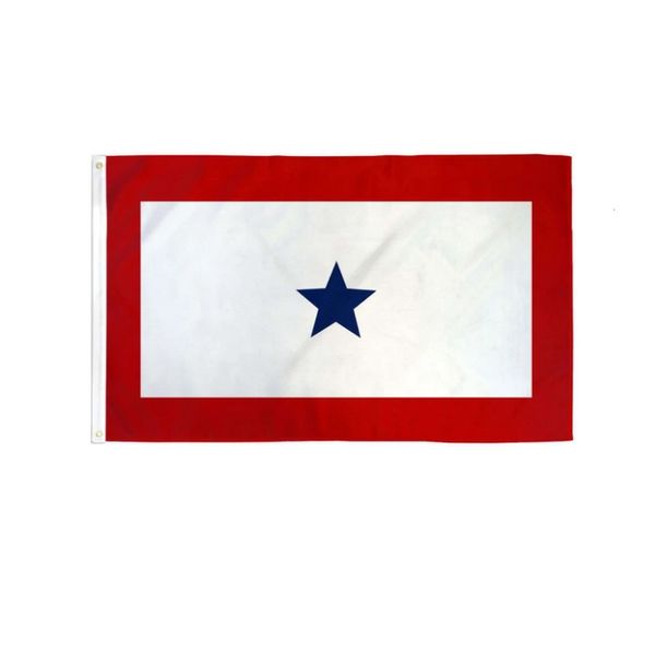 Blue Star Service-Flaggen, Banner, Unabhängigkeit, 90 x 150 cm, 100D-Polyester, Sport, schneller Versand, lebendige Farbe mit zwei Messingösen