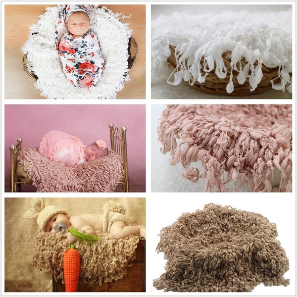 

handmade crochet round blanket with fringe newborn pgraphy props for baby p shoot background backdrops basket filler lj201204