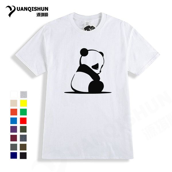 

2018 new cute shy panda print funny do wrong things panda summer harajuku punk hipster kawaii tee hooded sweatshirt hoodie men t shirt