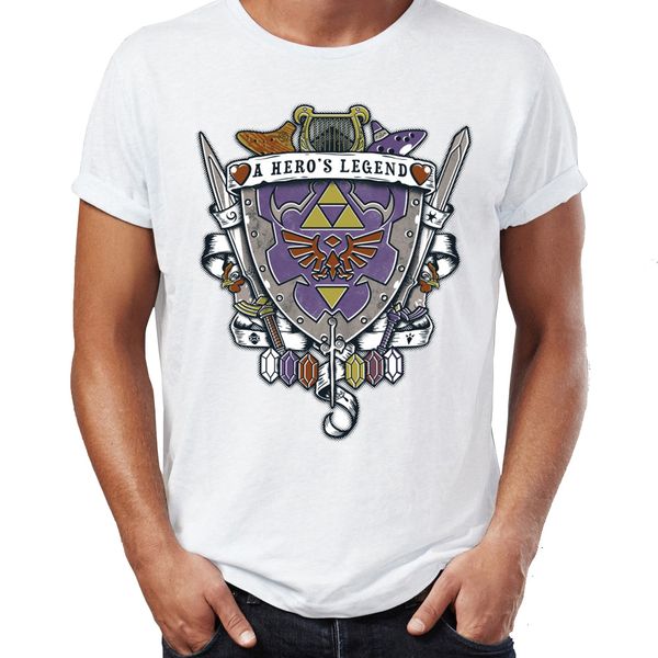 

men's t shirt zelda hyrule crest tri-force hero ocarina of time awesome artwork printed tee sport hooded sweatshirt hoodie