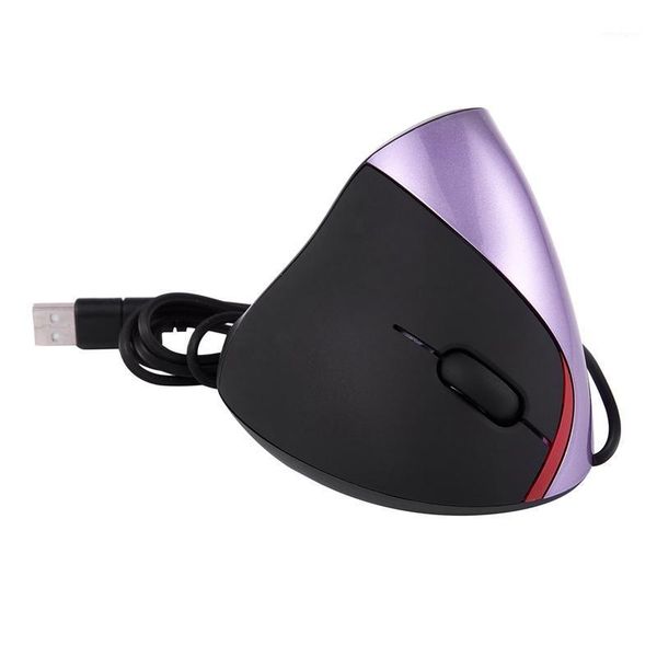 

mice ergonomic design vertical optical mouse usb wrist pain healing purple1
