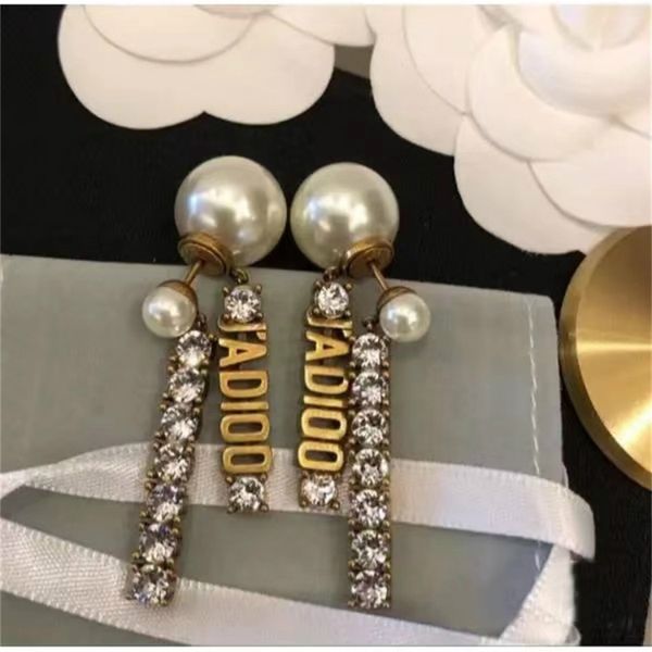 

86% off factory shopfamily classic diamond inlaid pearl women's seiko version silver needle anti allergy women, Golden