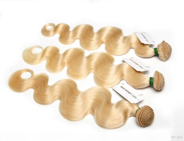 

grade 10a bleach blonde 613 virgin hair brazilian virgin human hair weaves bundles body wave eurasian russian peruvian indian malaysian hair, Black