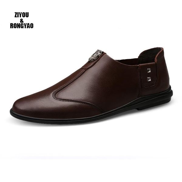 

men dress loafers retro elegant formal business brand men shoes italian style oxfords gold black comfortable male shoes