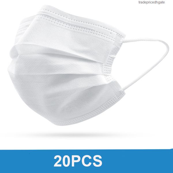 

non-woven three-layer dust-proof prevent protective 10-50pcs droplets disposable earhook one time mouth masks 22l2x