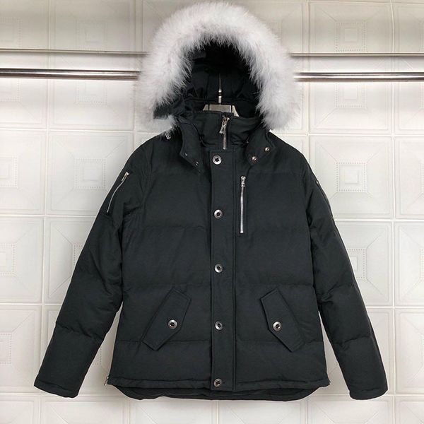 

casual mens moose down jacket outwear outdoor doudoune man winter coat parkas canada knuckles warm clothings s-xxl, Black