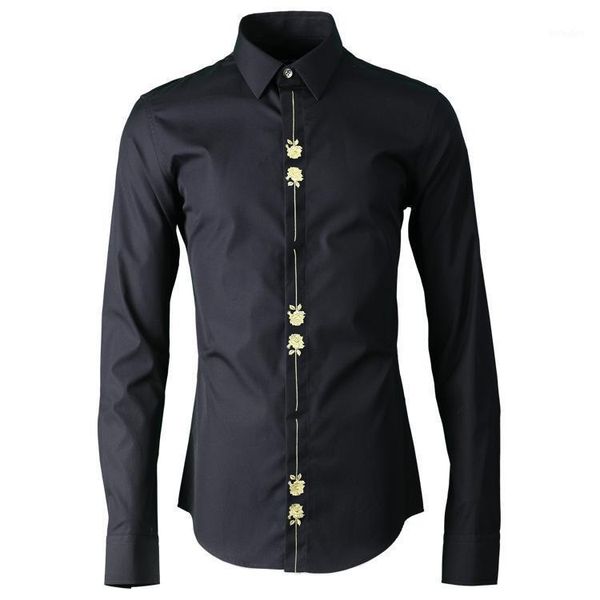 

men's casual shirts arrival cotton fashion long sleeve men embroidery mens plus size  l xl 2xl 3xl 4xl1, White;black