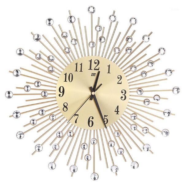 

modern living room iron diamonds fashion wall clock 3d decorative european large silent1