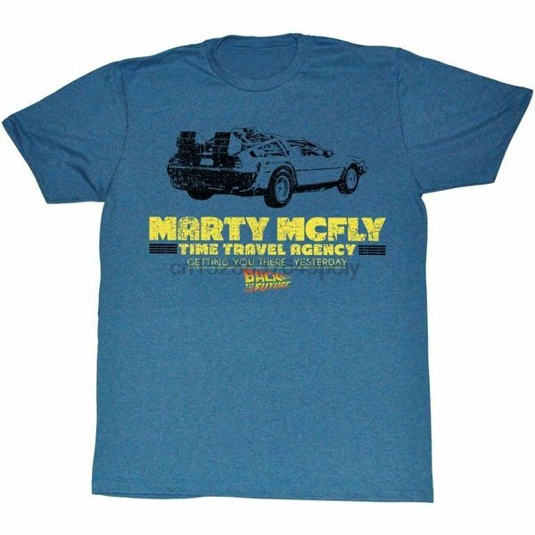 

back to the future marty mcfly blue t-shirt sport hooded sweatshirt hoodie