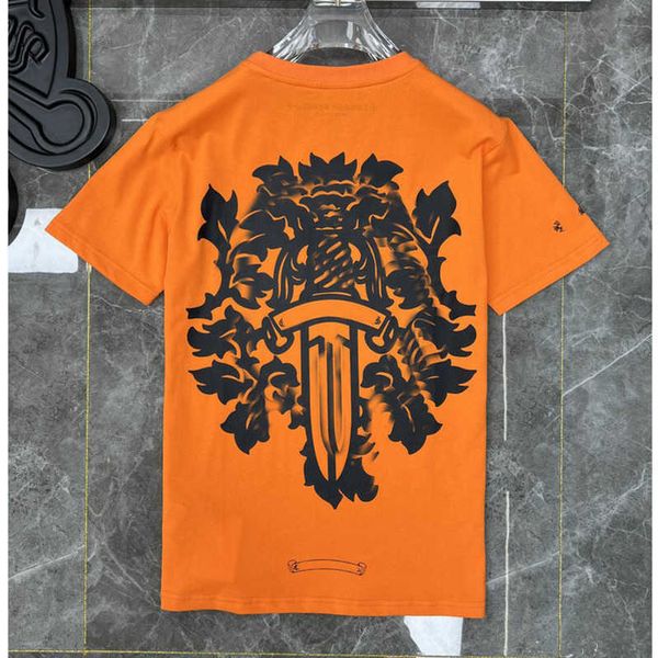 

fashion ch brand summer luxury men's t shirts designers tees correct horseshoe sanskrit cross polos boy graffiti t-shirts women short s, White;black