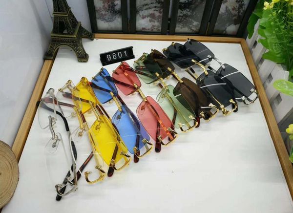 

designer brand sunglasses for men rimless buffalo horn glasses gold leopard frames fashion sunglasses women sunglasses with box, White;black