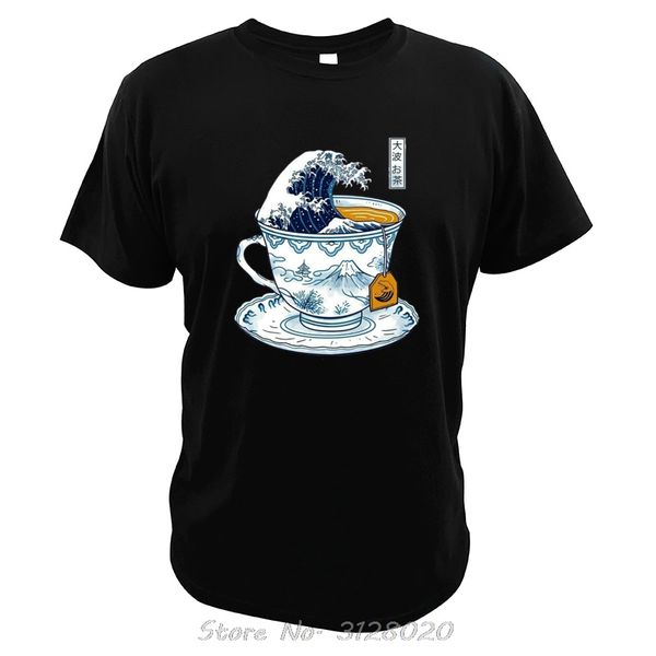 

спорт канагава волна тенниска чай мужчина o-образный вырез хлопок цифровой печати camisetas япония мультфильм футболка тройники