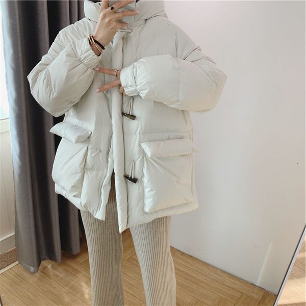

white super light duck feather coat for women