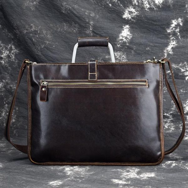 

briefcases yourseason 2021 genuine leather briefcase men business crossbody bags lapvintage hard handle document handbags
