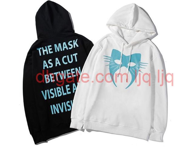 

men hoodies fashion sweatshirts men women mask hoodie hip hop black white mens hoodie new