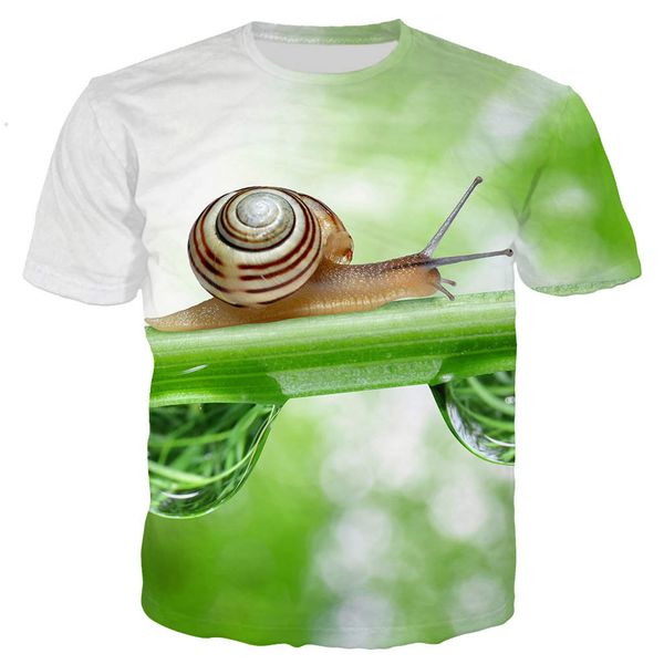 

new cool snail 3d print shirts funny kawaii harajuku men clothing